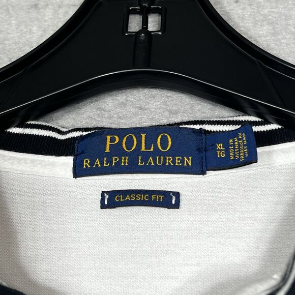 Polo Ralph Lauren Polo Shirt #3 Men’s Size XL Slim Custom Fit White Short Sleeve - Picture 10 of 13